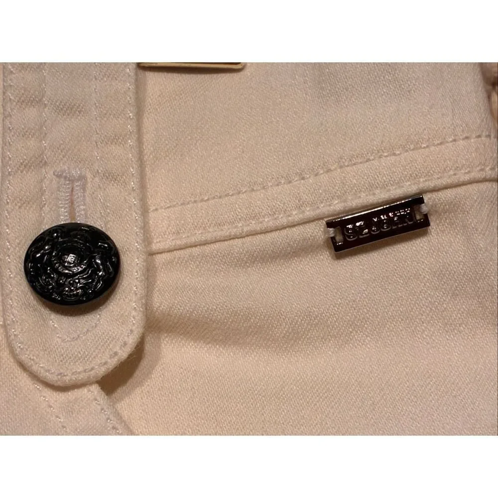 St. John St.John Ivory Off White Cargo Jeans Pants Slacks Size 10
